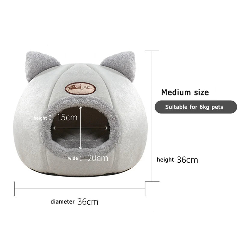 Casinha Mimi Super Fofa para Sonos Profundos do seu Gatinho ou Gatinha - Caminha Pet Confortável