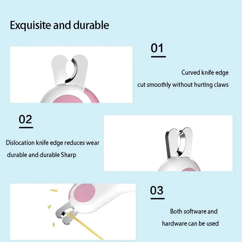Cortador de unhas para cães e gatos com Luz de Led e Trava de Segurança Achurinho