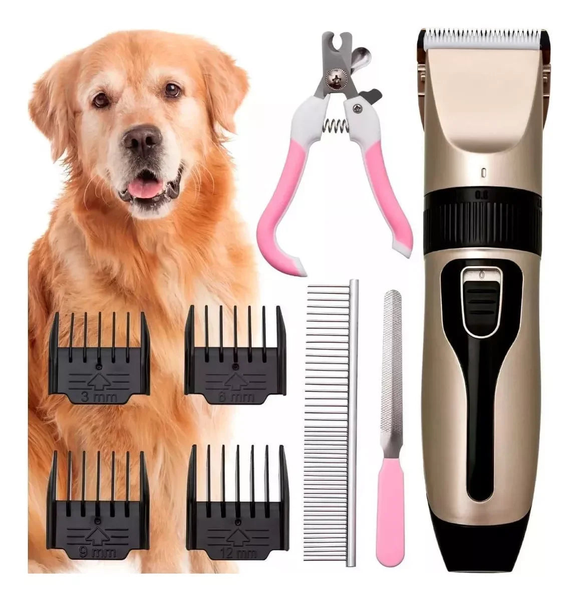 Kit Máquina de Tosar Pet - Tosador super silencioso com 5 funções ajustáveis