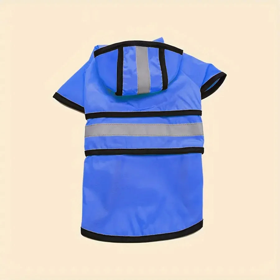 Capa de Chuva para Pet ajustável com Faixa Reflexiva - Do tamanho XP ao XG