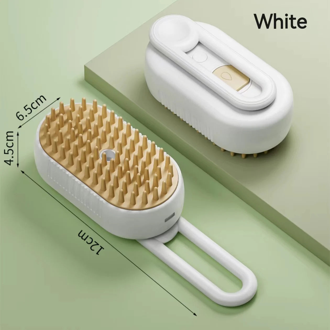 Escova de Vapor super Macia e Relaxante para Cachorros e Gatos - Limpe, Massageie e Remova pêlos
