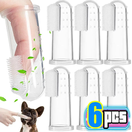 Kit de 6 Escovas de Dente Dedal de Silicone | Limpeza eficiente dos dentes dos Achuris