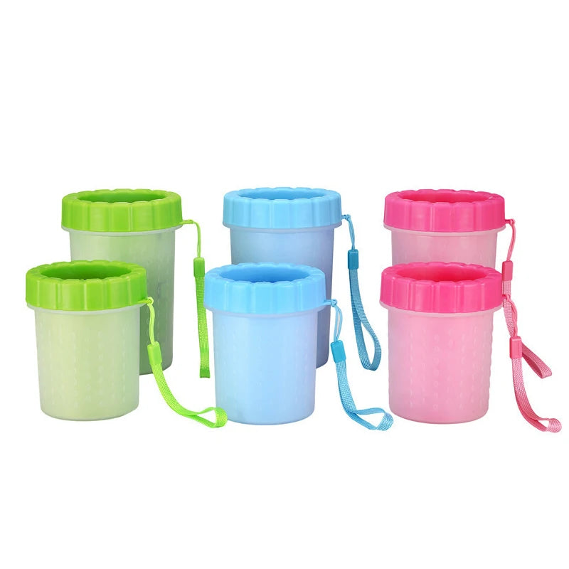 Copo de Silicone Macio para Lavagem das Patas dos Cachorros e Gatos após os passeios