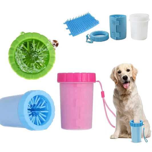 Copo de Silicone Macio para Lavagem das Patas dos Cachorros e Gatos após os passeios