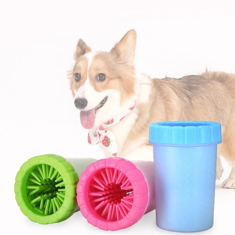 Copo de Silicone Macio para Lavagem das Patas dos Cachorros e Gatos após os passeios